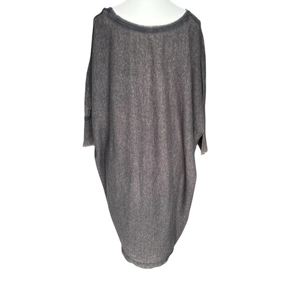 We The Free Oversized Dolman Tunic Top Gray Lightweight Slouchy Hi Low Hem Large - Picture 6 of 9